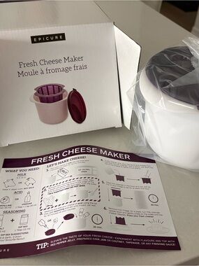 Epicure Fresh Cheese Maker - Plum/White